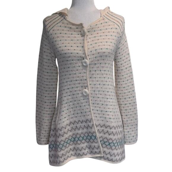 Free People Hooded Knit Cardigan Sweater – XS-Boho Cozy Cottagecore - Picture 1 of 5